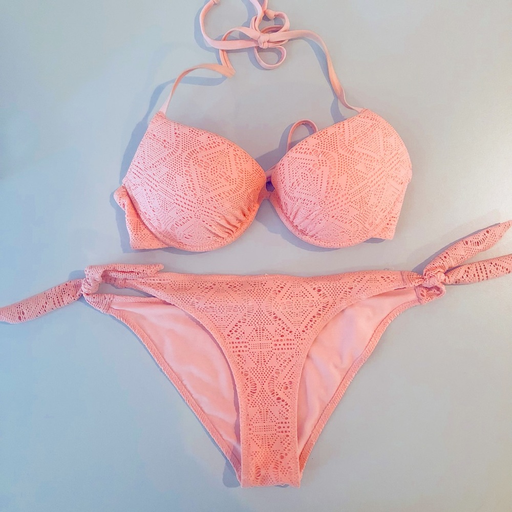 H&M Coral Push-Up Bikini Set
